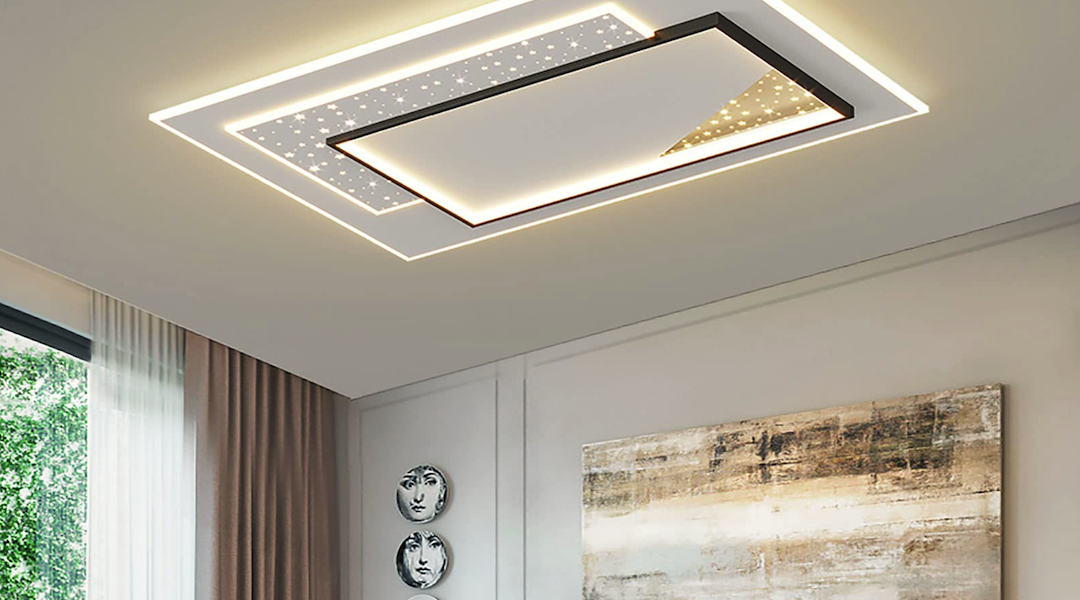 Moderne quadratische ultra-dünne Deckenlampe für Wohnzimmer