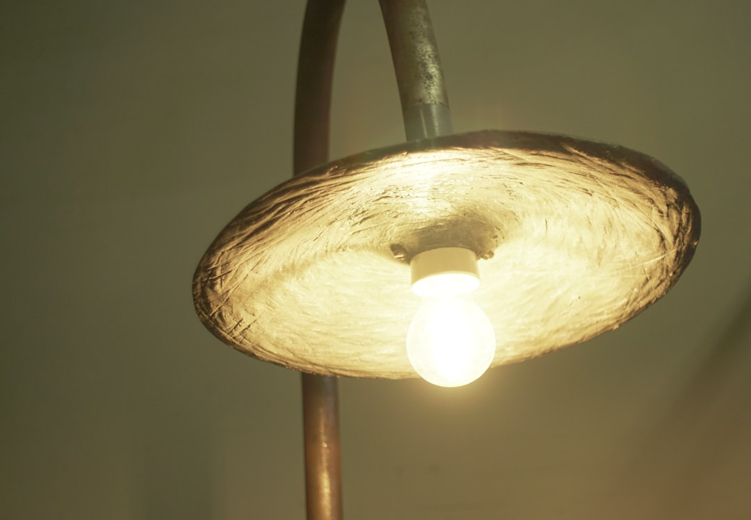 Photo bamboo floor lamp